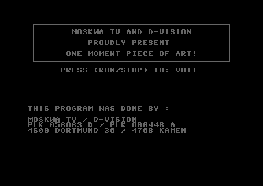 One Moment Piece of Art