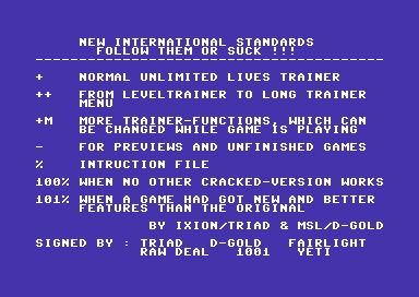 New International Standard