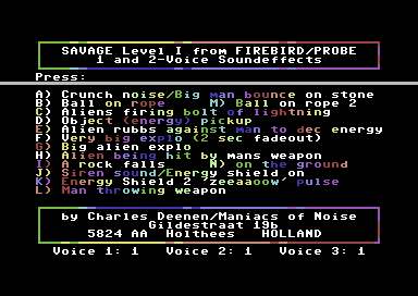 Savage Level 1 SFX