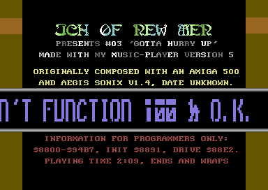 JCH 3 Gotta Hurry Up