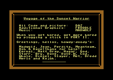 Voyage of the Sunset Warrior