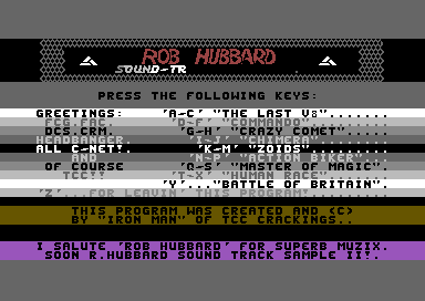 Rob Hubbard Sound Track Sample 1