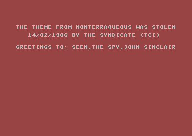 The Theme from Nonterraqueous