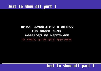 Just To Show Off Part 1